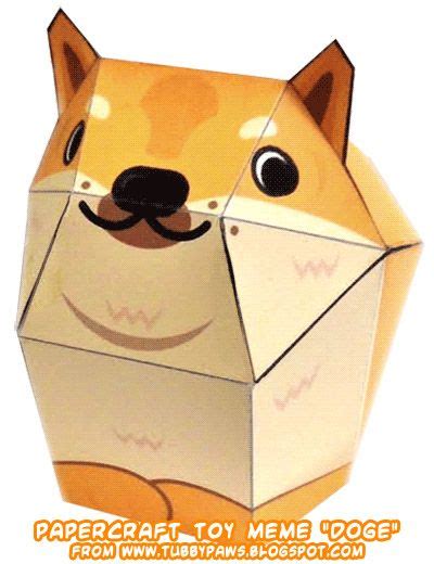 Ninjatoes Papercraft Weblog Tubbypaws Papercraft Toy Meme Doge