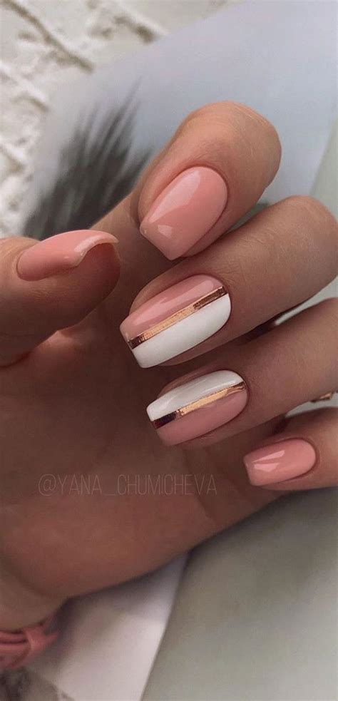 49 Cute Nail Art Design Ideas With Pretty And Creative Details Two Tone