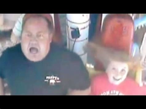 Dad Freaks Out On Wild Amusement Park Ride With His Daughter Video