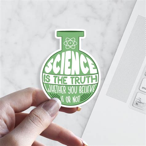 Science Green Aesthetic Vinyl Laptop Sticker Etsy