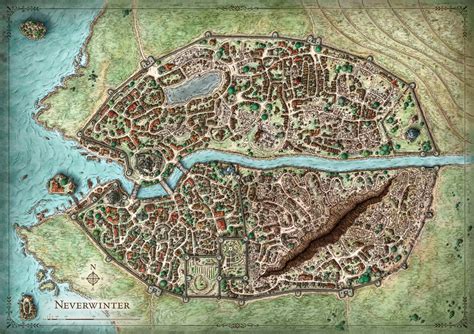 City Of Neverwinter Map By Mike Schley