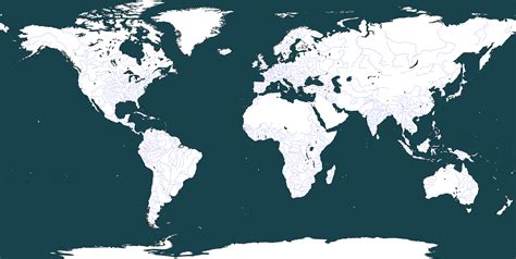 Blank World Map Rivers Only By Moxn On Deviantart Blank World Map