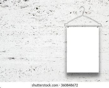 Closeup One Hanged Paper Sheet Frame Stock Photo 354525425 Shutterstock