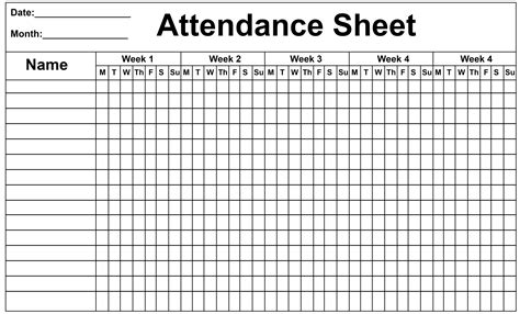 Attendance Sheet Template For 2021 Calendar Template Printable Labb By Ag