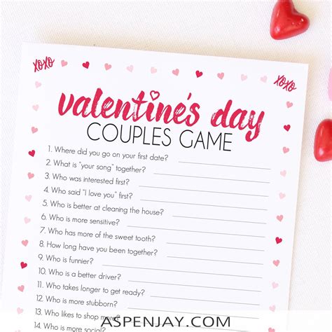 Valentine S Day Couples Game Couple Games Valentines Games For Couples Valentines Games