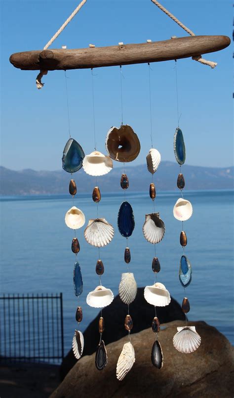 Handmade Driftwood Seashell Wind Chimes Sea Shell Wind Etsy