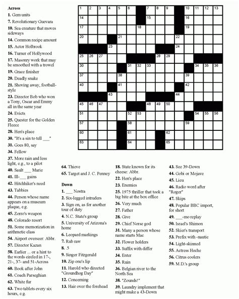 Free online crossword puzzles printable sports crossword puzzle see. Usa Today Daily Printable Crossword Puzzles | Printable ...
