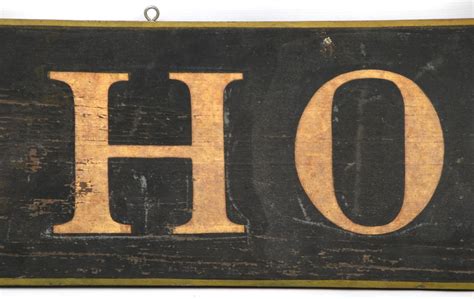 Lot Wooden Hotel Sign