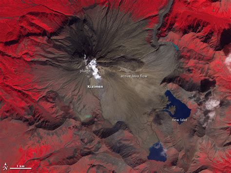 Nasa Updates Lava Flow On Kizimen Volcano