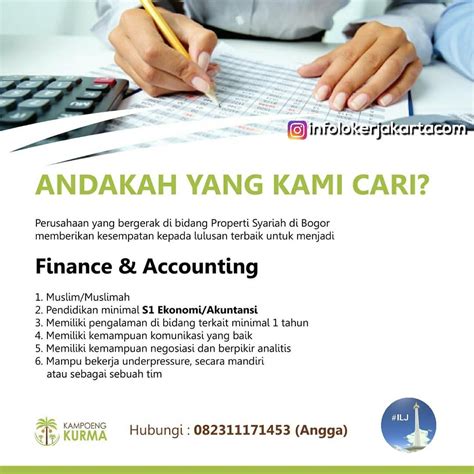 Jangka waktu maksimal modal kerja s/d 5 tahun (60 bulan). Lowongan Kerja Finance & Accounting Kampoeng Kurma Bogor Februari 2019 - Info Loker Jabodetabek
