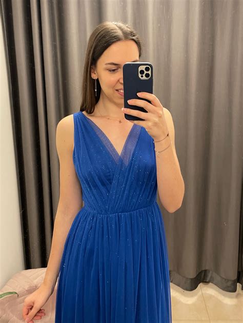 Sukienka Agnes Chabrowa Z Brokatem Blue Ivy Boutique