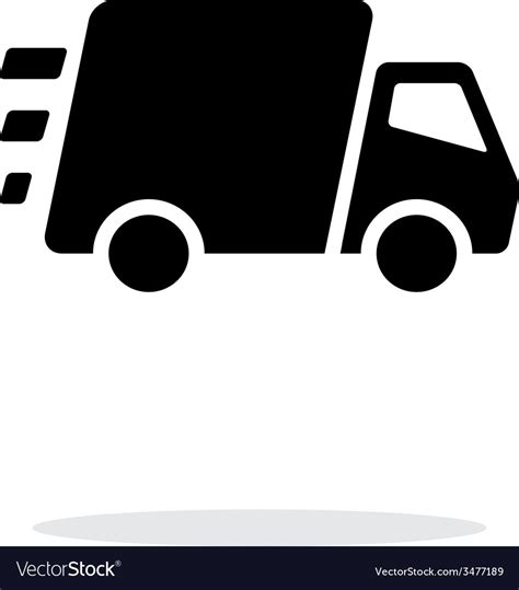 Fast Delivery Truck Icon On White Background Vector Image