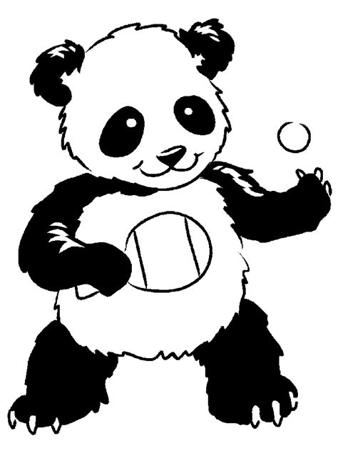 This animal coloring game is not only about colors but to draw your little one's attention to education and making him learn something out of it. Interactive Magazine: panda and ball coloring pages
