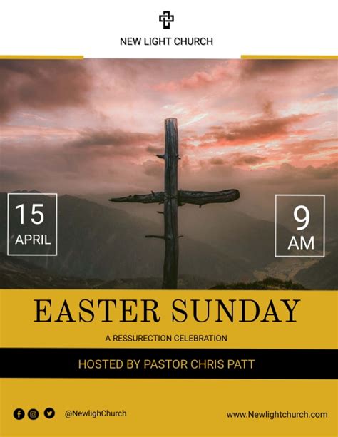 Easter Sunday Service Flyer Template Postermywall