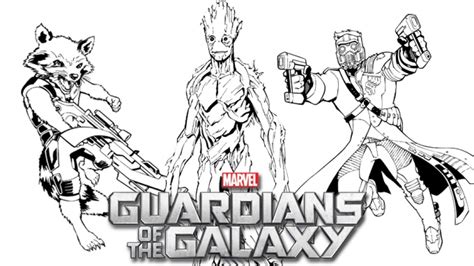 Peter quill (star lord), gamora, drax, rocket raccoon and groot are the characters from the 2 movies of 2014 and 2017, inspired by the marvel comics. 20+ Free Printable Guardians of the Galaxy Coloring Pages ...