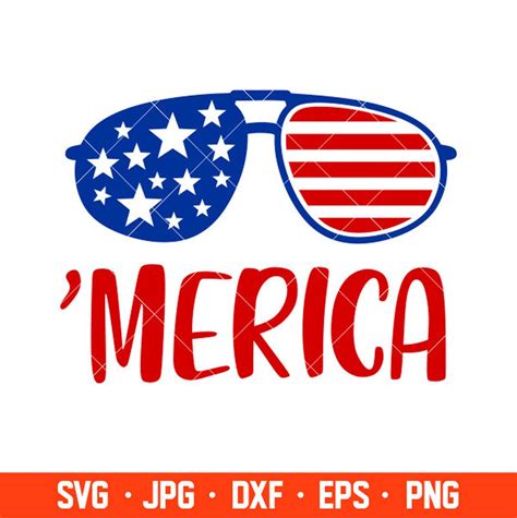 America Sunglasses Svg Download Svg Printable Png File Etsy