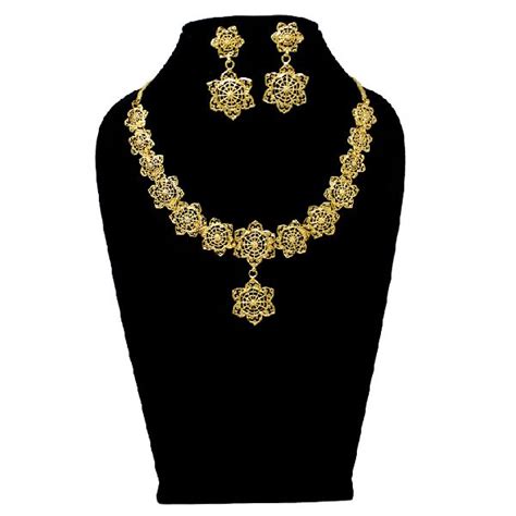 1 Gram Gold Forming Work Golden Colour Necklace Set At Rs 250 Set In Mumbai