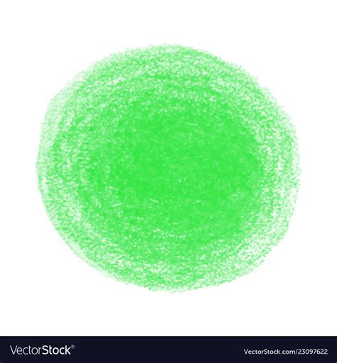 Green Crayon Scribble Texture Stain Isolated On Vector Image