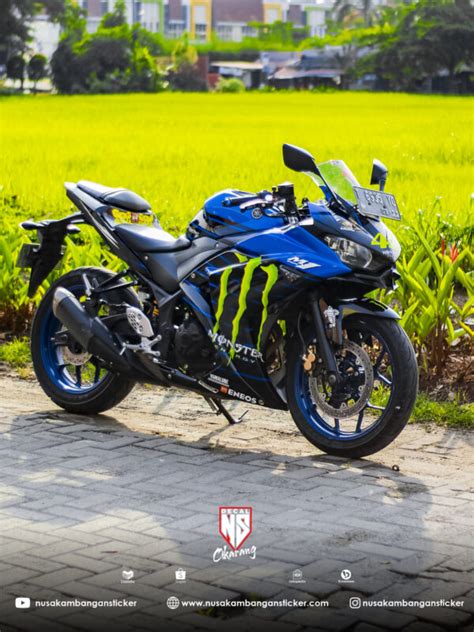 Desain Stiker Motor R25 Monster Biru Modifikasi Stiker Full Body Nusakambangan Sticker