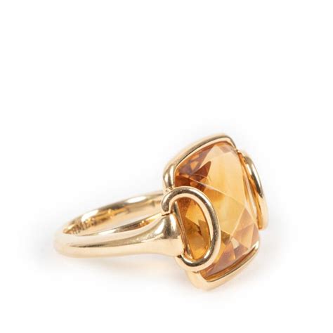 Hermès Nausicaa Citrine Gold Ring Size 51 Labellov Buy And Sell