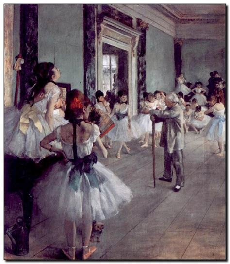 Schilderij Degas Ballet School Master 1873 Mypainting