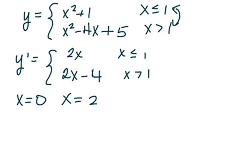 Solvedfind The Critical Points Maxima And Minima For The Following Piecewise Functions Y X