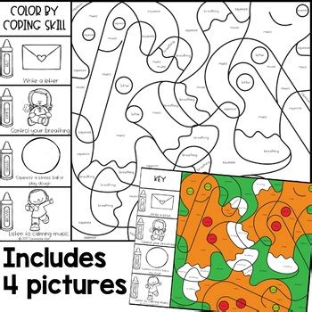 It builds their confidence and can. Color by Coping Skills Christmas Holiday Activity ...