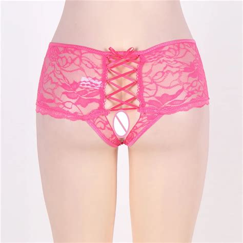 High Quality Sexy Lingerie Pink Lace Panties Open Crotch Sexy Plus Size Panties For Women Buy