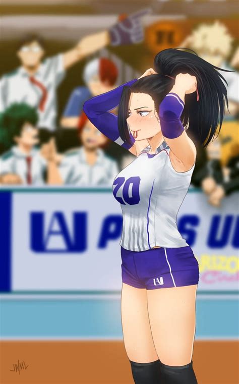 Hello i believe that i am momo yaoyorozu from boku no hero academia. Fanart Momo Yaoyorozu! Volleyball! | BnHA : anime