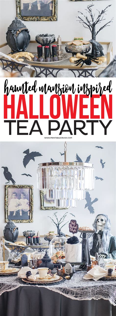 Haunted Mansion Halloween Tea Party Ideas Printable Crush