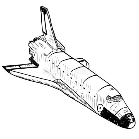 Space Shuttle Drawing Stock Vector Illustration Of Imagination