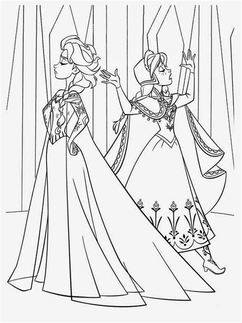 elsa magic coloring page