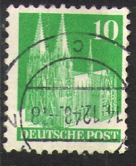Verkauf von briefmarken und postmarken. 080wg, Kölner Dom, Bautenserie, 10 Pf, Amerikanische und ...