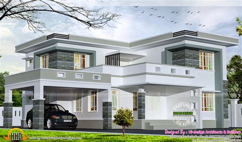 2875 Square Feet Flat Roof Home Kerala Home Design And Floor Plans