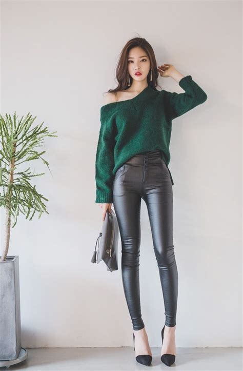 [jung yoon] 11 1 2016 album on imgur black leather pants leather fashion fashion outfits