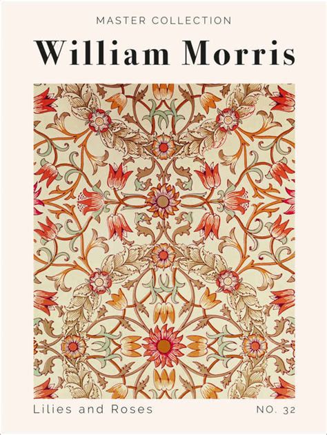 Lilies And Roses No 32 De William Morris Posterlounge