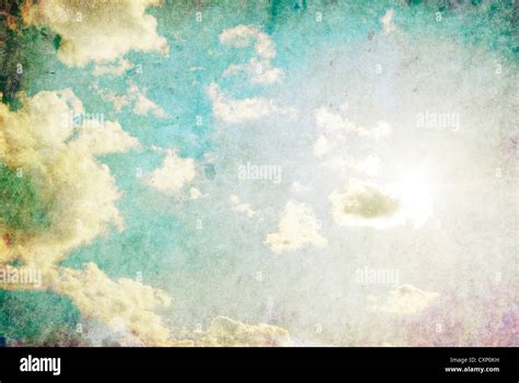 Retro Image Of Cloudy Sky Stock Photo Alamy