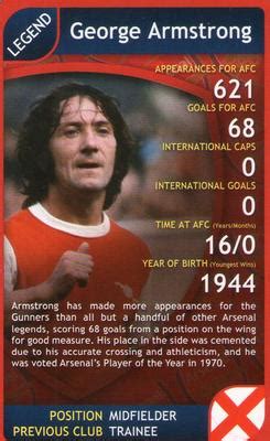 George armstrong is an english footballer. 2009 Top Trumps Specials Arsenal #NNO George Armstrong ...