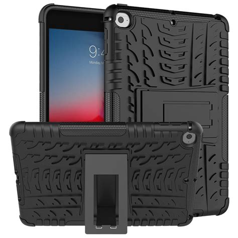 Rugged Tough Shockproof Case For Apple Ipad Mini 5th Gen Black
