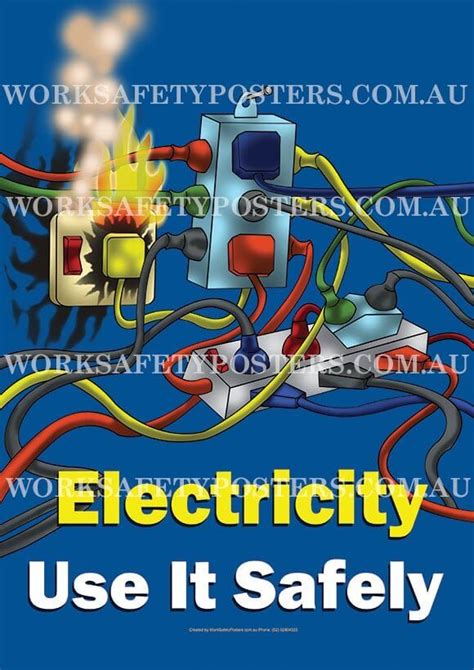 Electrical Safety Work Safety Posters Australia Full Colour Workplace