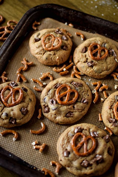 Supercook found 116 cookies and pretzel recipes. Caramel Stuffed Pretzel Chocolate Chip Cookies - Katie Cakes