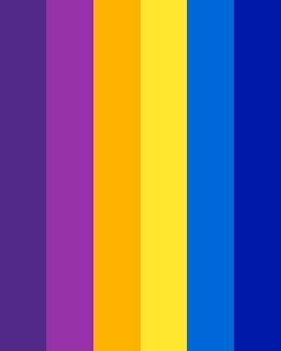 Rich Purple Yellow And Blue Color Palette Yellow Color Palette