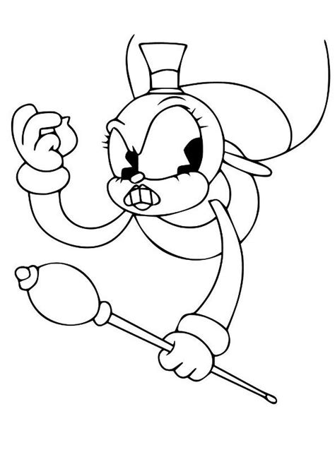 Printable coloring pages for kids. Kids-n-fun.com | Coloring page Cuphead Queen Bee