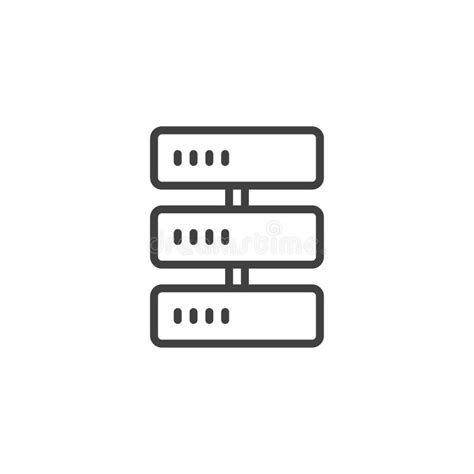 Rack Unit Server Line Icon Outline Vector Sign Linear Style