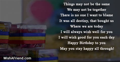 I love you and wish you nothing but the very best in all your endeavors, i say. Birthday Messages For Ex Girlfriend