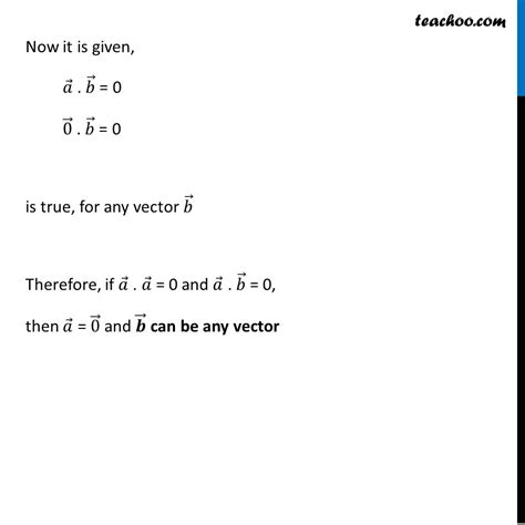 If Aa 0 And Ab 0 Then What Can Be Concluded About The Vector B