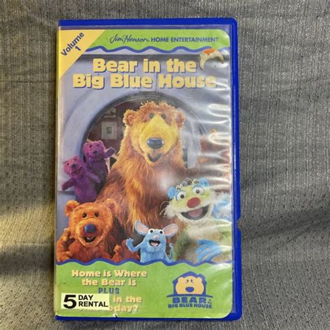 Bear In The Big Blue House Volume 1 Vhs Tape Jim Henson Clamshell Case