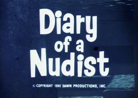 Diary Of A Nudist