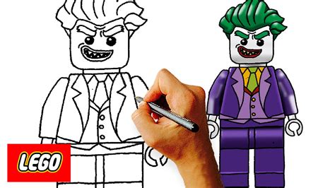 How To Draw Lego Joker Step By Step Kids Art Lesson Youtube