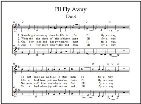 Ill Fly Away Chords Lyrics And Sheet Music